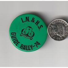 Girl Guide Metal Pin Badge UK - L.N & H.S Guide Rally 1974 - Used (BZ93)