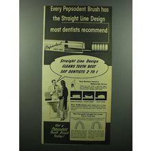 1945 Pepsodent Fifty Tuft Toothbrush Ad