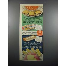 1950 Nabisco Fig Newtons and Sugar Wafers Ad