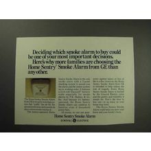 1977 General Electric Home Sentry Smoke Alarm Ad