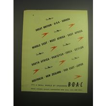 1948 BOAC British Overseas Airways Corporation Ad - It's a small world by