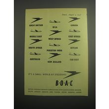 1948 BOAC British Overseas Airways Corporation Ad - small world by
