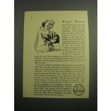 1948 ICI Chemicals Ad - Roger Bacon