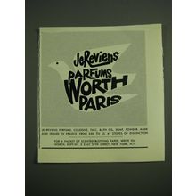 1971 Je Reviens Perfume Advertisement - Je Reviens Parfums Worth Paris