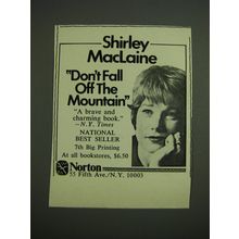 1971 Don't Fall Off the Mountain Book by Shirley Maclaine Advertisement