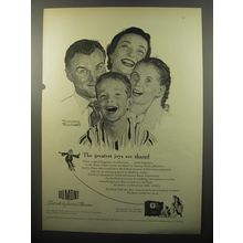 1950 Du Mont Hanover Television Advertisement - art by Norman Rockwell