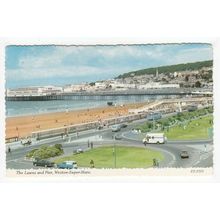 The Lawns & Pier Weston-Super-Mare Postcard 5735