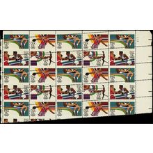2051a, Misperforation ERROR PL# Block of 25 Stamps 13¢ Olympics - Stuart Katz