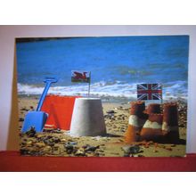 SANDCASTLES used postcard by J. Salmon #