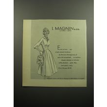 1957 I. Magnin Marjorie Montgomery Dress Ad - Easy to love