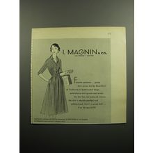 1957 I. Magnin Rosenblum of California Dress Ad - Favorite Partners