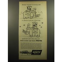1957 Hertz Rent a Car Ad - Whether business is running wild