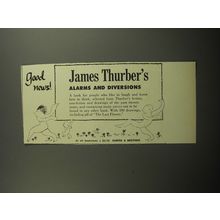 1957 Harper & Brothers Book Ad - Alarms and Diversions by James Thurber