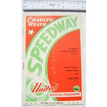1975 Cradley Heath v Exeter Speedway Programme, 7th June