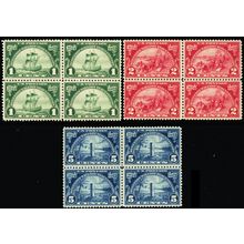 614-16, Mint VF NH Blocks of Four SCV $155 * Stuart Katz