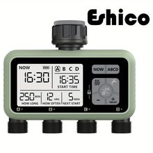 4 Outlet Sprinkler Timer, Water Timer, Programmable Garden Hose Timer with Rain