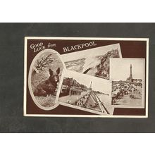 Postcard Lancashire Blackpool Multiview