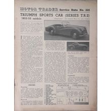 TRIUMPH TR2 1952-55 Motor Trader Service Data Brochure No. 221