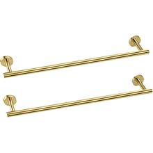 Cilee 2 Pieces Brushed Gold Bathroom Towel Bar, 24 Inch Double Towel Racks,Bathr