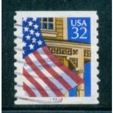 Used 2913 32c U.S. Flag Over Porch Fine CNS 33333 W0863