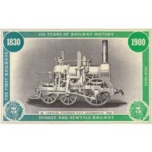 Dundee & Newcastle Railway Victorian 0-2-4 Locomotive Train Postcard