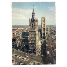 ST. BAVON CATHEDRAL, GHENT GAND, BELGIUM used postcard #