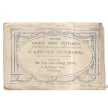 set of 7 postcards LINCOLN CATHEDRAL EARLY 20th c.for The Old Cathedral Store =