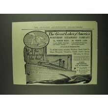 1907 Northern Steamship Company Ad - Great Lakes