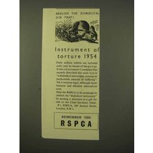 1954 RSPCA Ad - Abolish the Diabolical Gin Trap