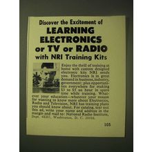1964 NRI Training Kits Ad - Discover the excitement of learning electronics