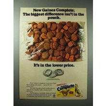 1980 Gaines Complete Dog Food Ad - Biggest Difference