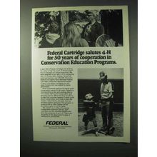 1984 Federal Cartridge Ad - Salutes 4-H in Conservation