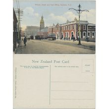 Dunedin Princes Street and Post Office c1920s blank unused postcard 105745
