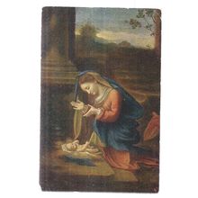THE BLESSED VIRGIN AND SON , vintage postcard Firenze gallery =