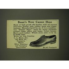 1952 L.L. Bean Canoe Shoe Advertisement - Bean's New Canoe Shoe