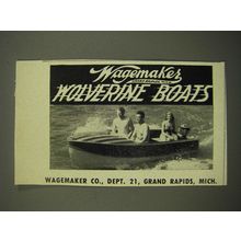 1952 Wagemaker Wolverine Boats Advertisement