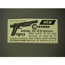 1952 Crosman Pistol Ad - New Crossman Pistol for Christmas