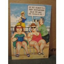 SAUCY HUMOUR POSTCARD unused .. 1997 KP CLASSIC card no CSC02 birdwatcher