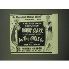 1949 As the Girls Go Play Ad - An uproarious musical show - Atkinson, Times