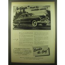 1949 Buick Car Ad - Action? That's its middle name