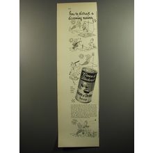 1952 Crosse & Blackwell Cream of Shrimp Soup Ad - How to distract a discerning