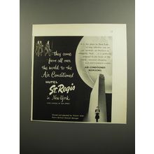 1952 Hotel St. Regis Ad - They come from all over the world