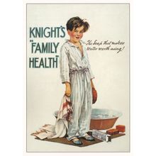 Knights Soap Family Health Advertising Postcard