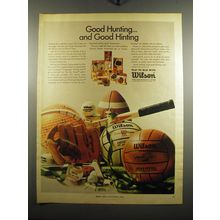 1967 Wilson Sports Equipment Ad - Good hunting.. and good hinting