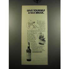 1971 Canadian Mist Whisky Ad - Give yourself a Tax break