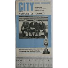 1969 programme Manchester City v. Newcastle United, League Cup 4th round replay