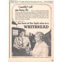 WHITBREAD LIGHT ALE drink beer shop :- Original Vintage 1953 Magazine Advert