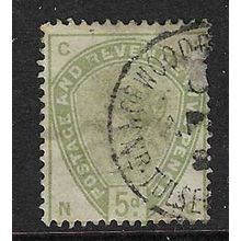 GB 1883-4 QUEEN VICTORIA 5d USED SG193