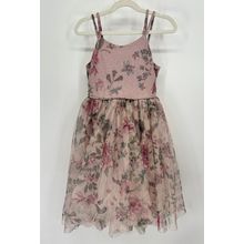 Girls Zunie Dress Size 7 Stunning Floral Lace Party Dress Glitter Tulle