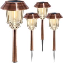 XMCOSY+ Solar Lights outside Waterproof - 4 Pack Auto On/Off 10-40 LM Dimmable O